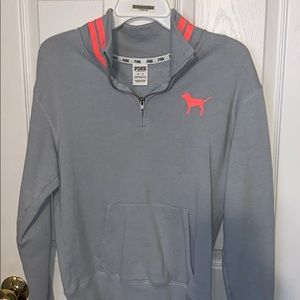Pink half zip sweatshirt